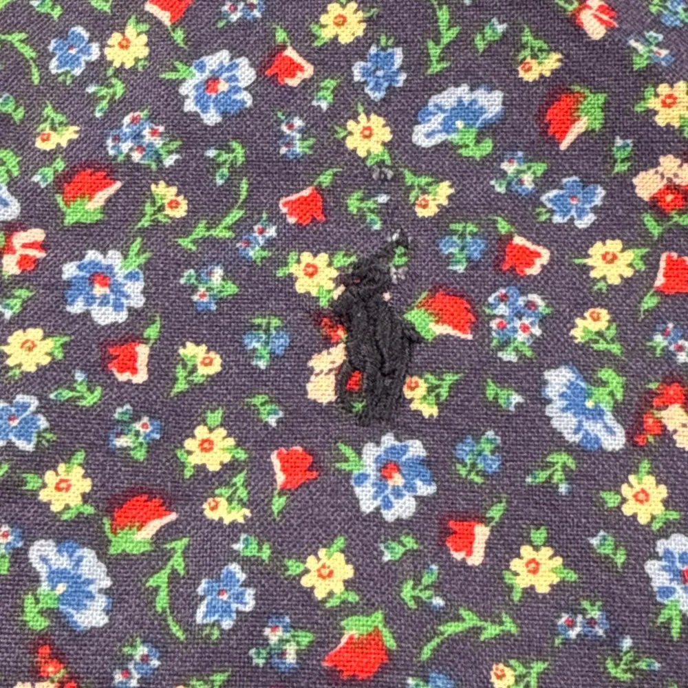 Polo Ralph Lauren Floral Print Button Front Shirt Navy Men's Size X-Large